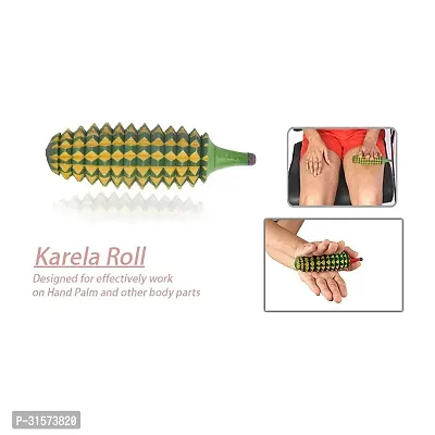 Acupressure Massager Tools Combo Kit With 1 Wooden Karela 1 Wooden Ball 1 Mini Hand Roller, and 1 Wooden Foot Roller-thumb5