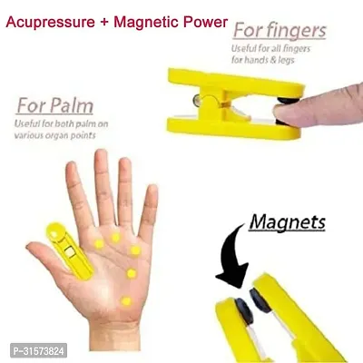 Acupressure Clip, Magnetic Yellow Acupressure Point Stimulator (Pack of 2)-thumb3