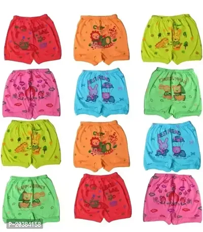 Elegant Multicoloured Cotton Printed Shorts For Boys Pack Of 12
