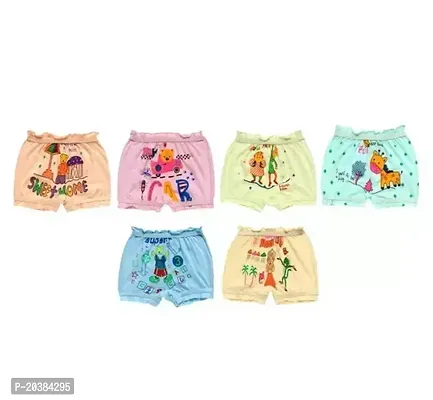 Elegant Multicoloured Cotton Printed Shorts For Boys Pack Of 6-thumb0