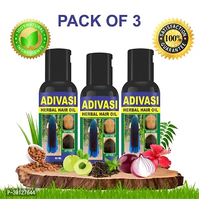 Adivasi Herbal Hair Oil For Hair Growth 180ML Pack Of 3-thumb0