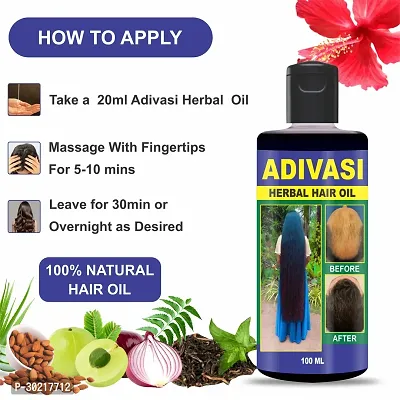 Classic Adivasi Herbal Hair Oil For All Type Of Hair Problem Growth Hair Oil 100Ml,Pack Of 1