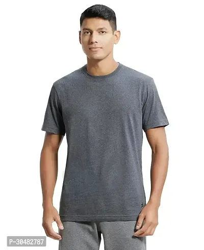 Mens Regular Fit Half Sleeve Plain Solid Casual Wear Round Neck T Shirt-thumb0