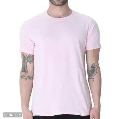 Stylish Polyester Solid T-Shirt for Men-thumb0