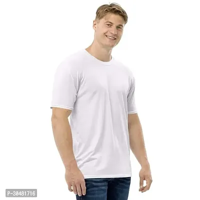 Stylish Polyester Solid T-Shirt for Men-thumb0