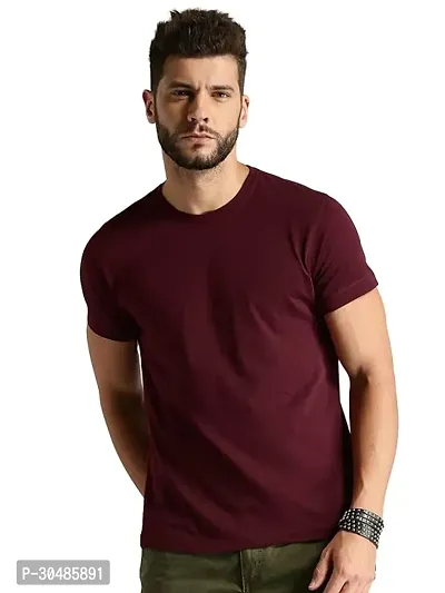 Men Regular Fit Polyester T-Shirt-thumb0