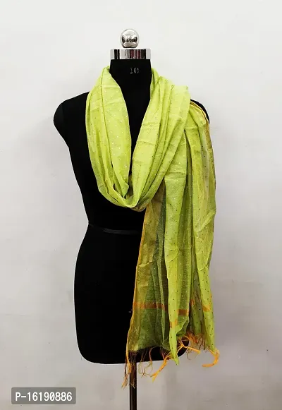 Stylish Fancy Cotton Silk Dupattas For Women-thumb0