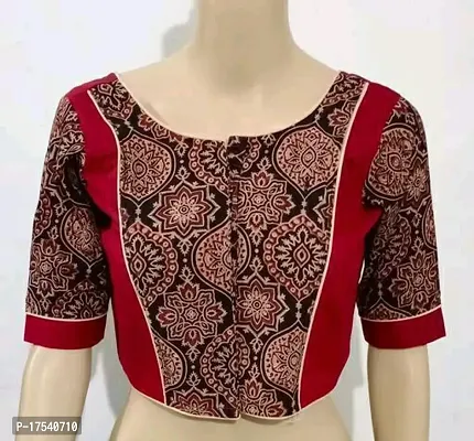 Reliable  Cotton Ethnic Prints Stitched Blouses For Women-thumb0