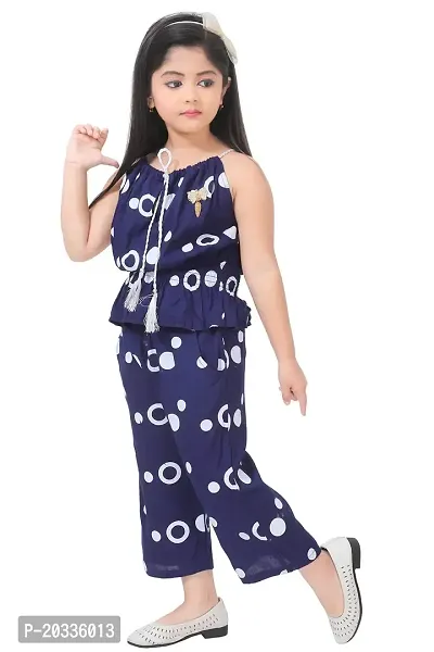 LINK KWALITY Girls Party(Festive) Girls Look New  Latest Fashion Top with PANT Dress Set (4-5 YEARS, BLUE)-thumb4