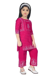 LINK KWALITY Baby Girls Festive  Party Kurta and Trouser Set-thumb2