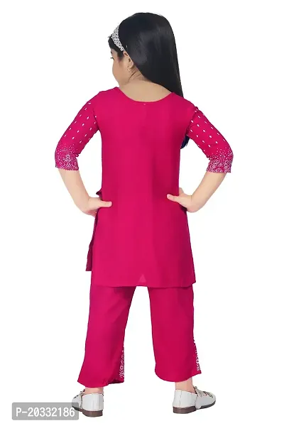 LINK KWALITY Baby Girls Festive  Party Kurta and Trouser Set-thumb2