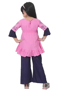 LINK KWALITY Girls Casual Top Pant (2-3 years, pink)-thumb1