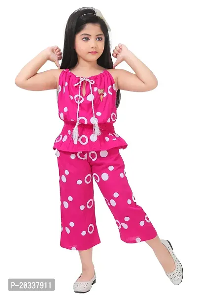 LINK KWALITY Girls Party(Festive) Girls Look New  Latest Fashion Top with PANT Dress Set (4-5 YEARS, PINK)