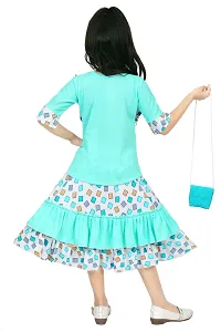 Baby Girls Midi/Knee Length Casual Dress  (Green, Half Sleeve)-thumb1