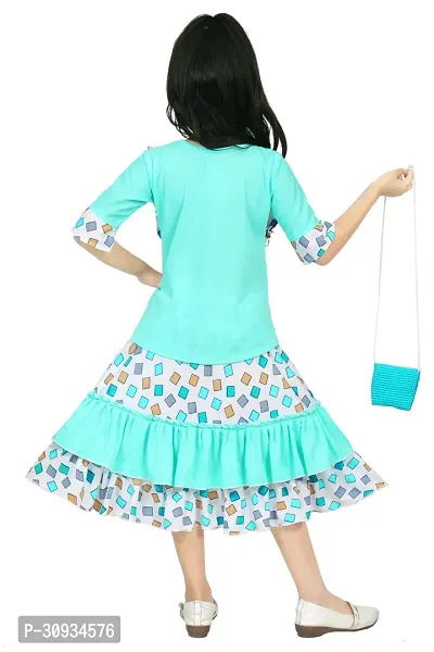 Baby Girls Midi/Knee Length Casual Dress  (Green, Half Sleeve)-thumb2