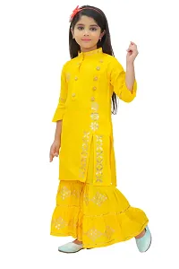 Girls Festive  Party Kurta and Palazzo Set  (Blue Pack of 1)-thumb2