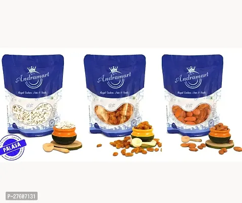 Combo Pack Of 300 Gms Premium Split Cashews, Raisons, Almond