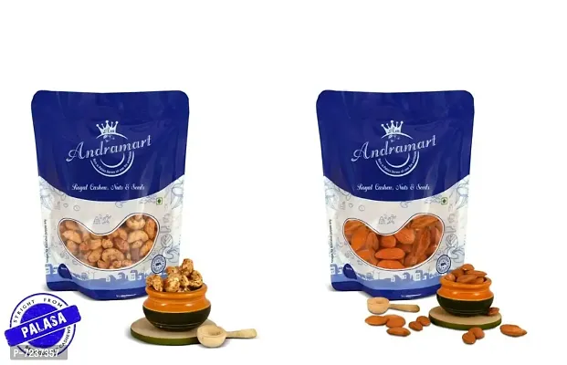 AndraMart Combo 200 gm pack of Tanduri Masala cashew with Almond-thumb0