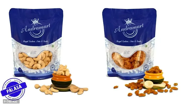 AndraMart Combo Pack Of Cashew (Kaju) With Raisons 200gm-thumb0