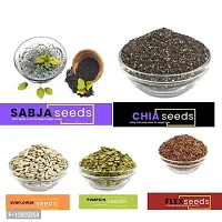 Andramart Raw Basil, Chia,  Sunflower, Pumpkin   And Flax Mixed Combo Seeds 500 Gm-thumb2