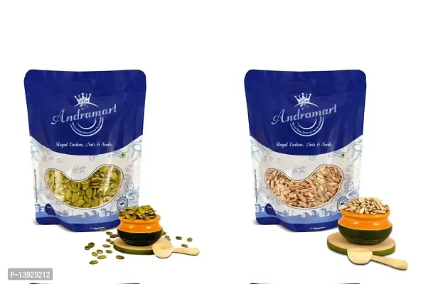 Andramart Raw Pumpkin And Sunflower Mixed Combo Seeds 1000 Gm