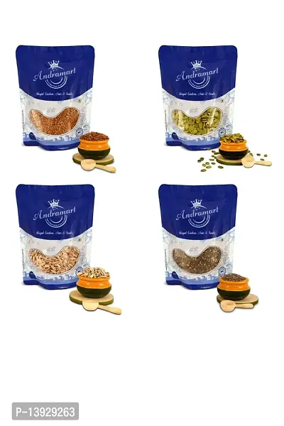 Andramart Raw Flax, Pumpkin, Sunflower And Chia Mixed Combo Seeds 1000 Gm