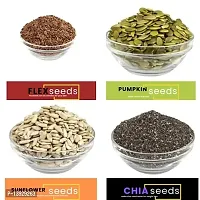 Andramart Raw Flax, Pumpkin, Sunflower And Chia Mixed Combo Seeds 1000 Gm-thumb1