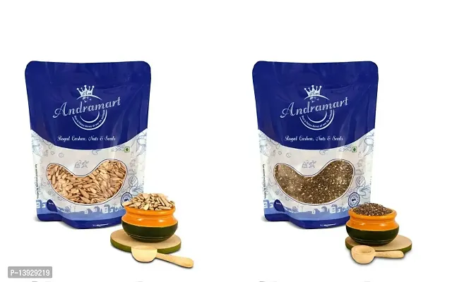 Andramart Raw Sunflower And Chia  Mixed Combo Seeds 500 Gm