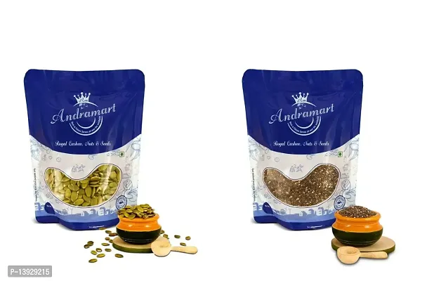 Andramart Raw Pumpkin And Chia Mixed Combo Seeds 1000 Gm