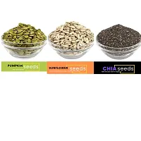 Andramart Raw Pumpkin, Sunflower And Chia Mixed Combo Seeds 300 Gm-thumb2