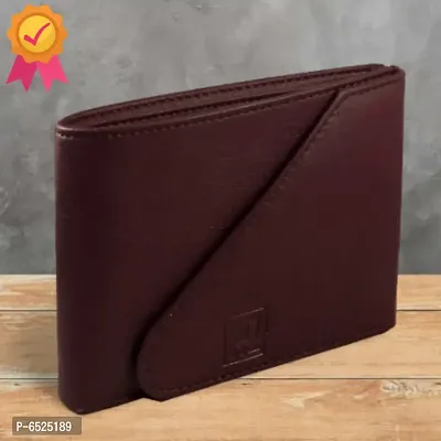 Stylish PU Leather Self Design Wallets For Men