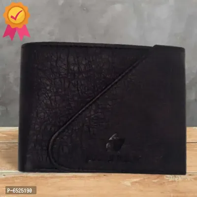 Stylish PU Leather Self Design Wallets For Men