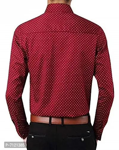 Stylish Fancy Cotton Dotted Casual Shirts For Men-thumb2