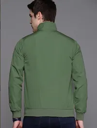 Trendy Fleece Mehndi Solid Jacket For Men-thumb1