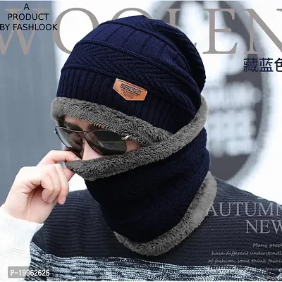 Nikline Navy Blue Balaclava For Men-thumb0