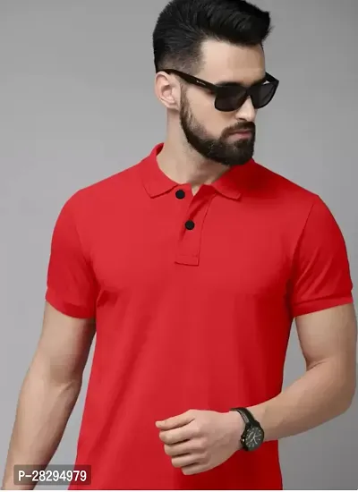 Classic Cotton Blend Solid Tshirt for Men-thumb0