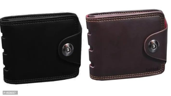 fashlook black brown fashlook megnet wallet for men-thumb0