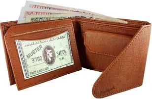 Trendy PU Bi Fold Tan Wallet-thumb1