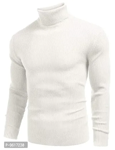 Elegant Wool Black High Neck Sweatshirt For Men-thumb0