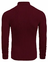 Elegant Wool Black High Neck Sweatshirt For Men-thumb1