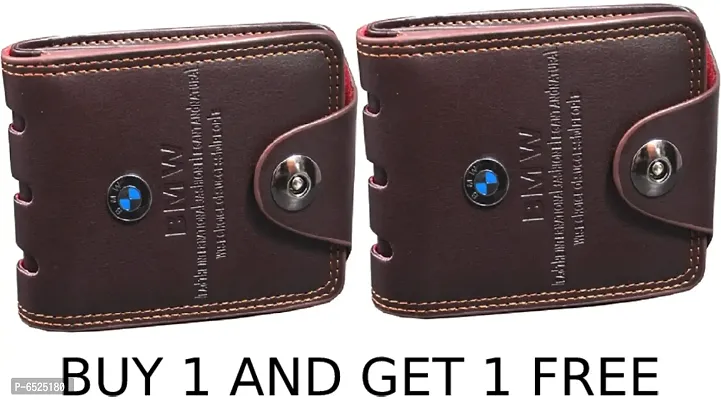 Stylish PU Leather Self Design Wallets For Men