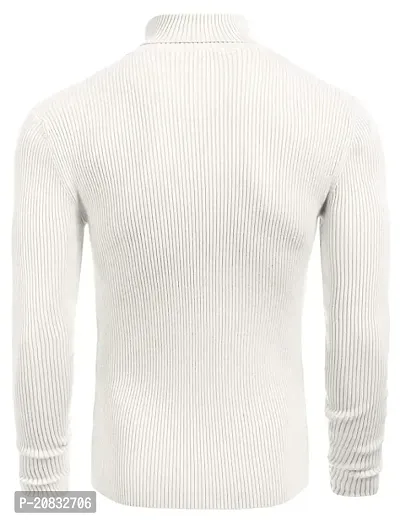 Classic Wool Blend Solid High Neck Sweatshirt for Men-thumb3