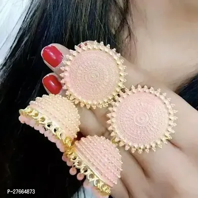 Beautiful Pink Alloy Earrings For Women