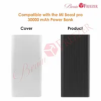 Brain Freezer Silicone Soft Cover Case Compatible with Mi Boost Pro Power Bank (White, 30000 mAh) (Device Not Included)-thumb3