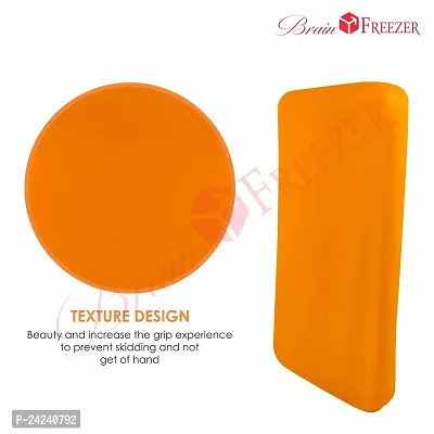 Brain Freezer Silicon Soft Cover Case Compatible with Redmi Power Bank 10000 mAh (Orange) [Device Not Included]-thumb2