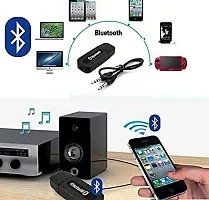 Brain Freezer Phone Bluetooth Stereo System Audio Aux Receiver USB Adapter 3.5mm for Car Speakers Under 200 (1 Pack, Black)-thumb2