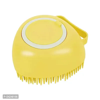 Brain Freezer Silicon Oval Massage For Cleaning Body Scrubber Shampoo Dispenser Bathing Tool | Brushes, Men  Women Yellow-thumb0