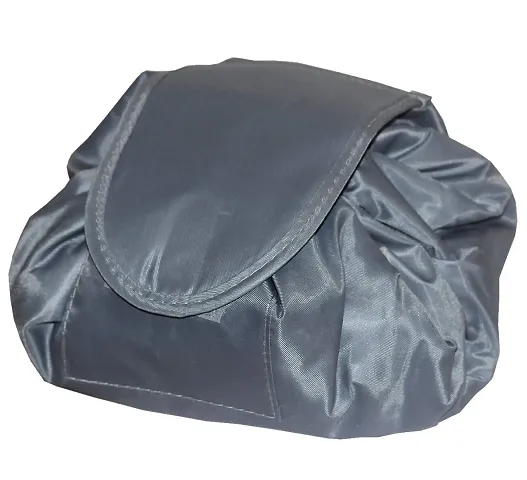 Brain Freezer Lazy Multifunction Storage Portable Cosmetic Round Toiletry Bags Grey