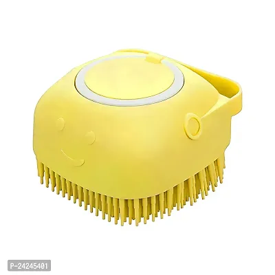 Brain Freezer Silicon Square Massage For Cleaning Body Scrubber Shampoo Dispenser Bathing Tool | Brushes, Men  Women Yellow