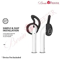 Brain Freezer 5pair (10pc) Soft Silicone Earbuds Cover Compatible with earpods earplugs (Not Compatible with Any Other Model)(Device Not Included) Black-thumb2